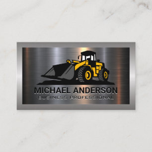 Metall Aluminium Borstad Konstruktion Fordon Visitkort