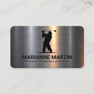 Metall Aluminium Silver Golfare Swingande Visitkort