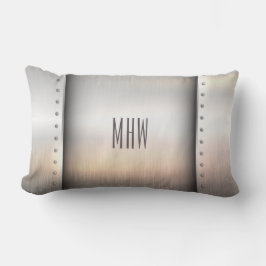 Metall anpassningsbar monogram dekorativ kudde