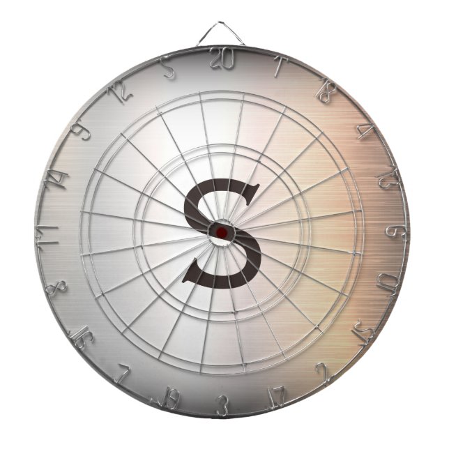 Metall-anpassningsbarnas kartong med monogram bild darttavla (Framsidan)