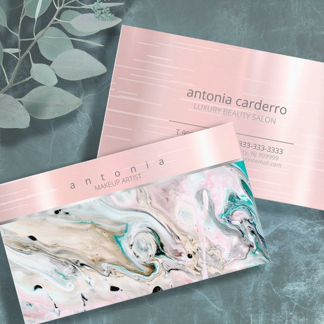 Metall Band på vattenfärgen Abstrakt Ro Guld ID803 Visitkort (Skapare uppladdad)