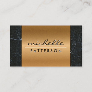 Metall Black Marble Trim Visitkort