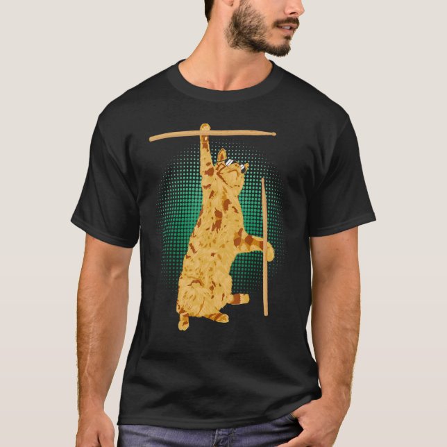 Metall Cat Drummer Drummer Drumstick Musician Perc T Shirt (Framsida)