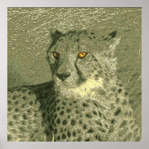 metall cheetah poster
