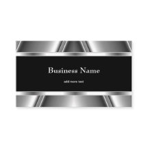 Metall Chrome Elegant Black & White Stil Silver