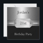 Metall Circles Black 21st Male Birthday Inbjudningar<br><div class="desc">Våldsamma Eleganter för kvinnor, flickor, Party Inbjudan för alla åldrar, anpassa dig till den ålder du vill ha! 21:a födelsedag, 20:e Födelsedagsfest inbjudan, inbjudningar till 30års födelsedag, 40:e födelsedag, 50:e Födelsedagsfest inbjudan, 60:e Födelsedagsfest inbjudan, 70:e Födelsedagsfest inbjudan, 80:e Födelsedagsfest inbjudan, Sweet sixteen 16 Födelsedagsfest inbjudan, 15:e Födelsedagsfest inbjudan, Quinceanera, 16:e,...</div>