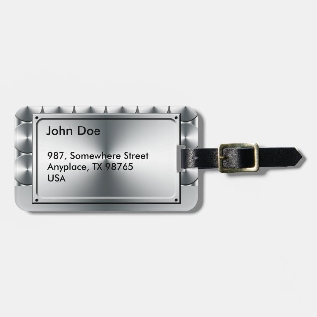 Metall cirklar mönster bagagebricka (Horisontell Framsida)