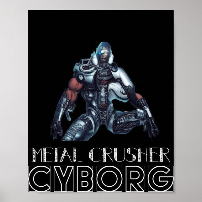 Metall Crusher Cyborg Poster (Framsidan)