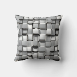 Metall Cube White Kudde