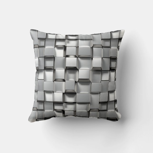 Metall Cube White Kudde (Baksida)