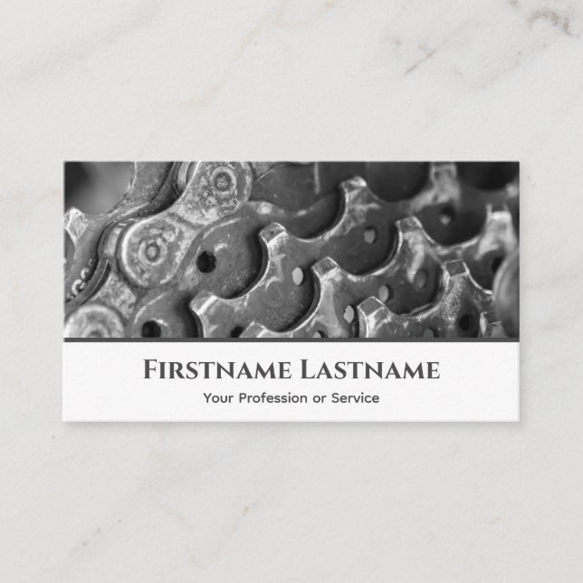 Metall-cykelpinionväxel för Bicycle Repair Shops Visitkort (Framsida)