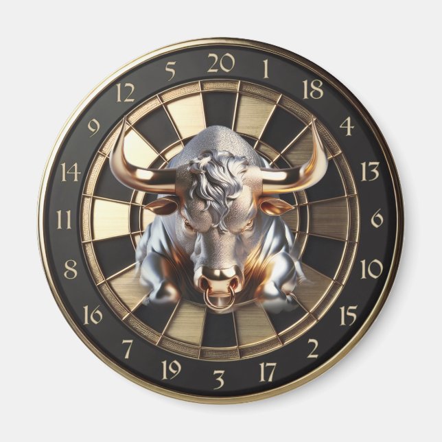 Metall Dartboard mit Bulle - golden Bull Magnet (Framsidan)