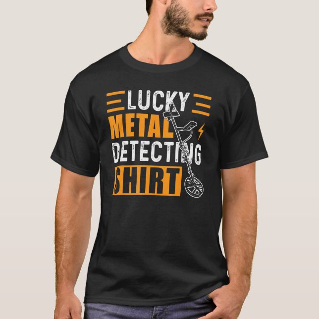Metall Detector Metall Identifying Treasure-jakten T Shirt (Framsida)