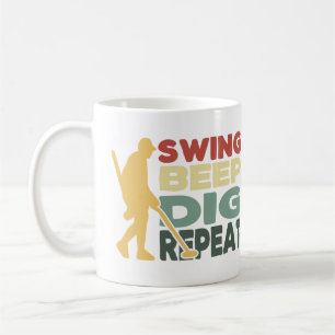 Metall Detector Mugg Swing Beep Gräver Repeat Funn