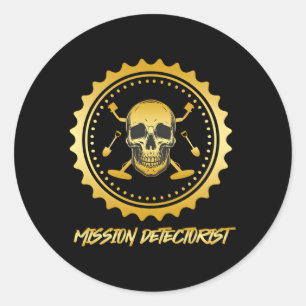 Metall Detector Uppdrag Detectorist Treasure Hunt Runt Klistermärke