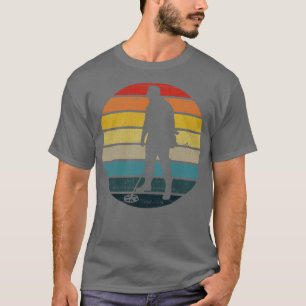 Metall-detektor Silhouette på en tryckt Retro Su T Shirt
