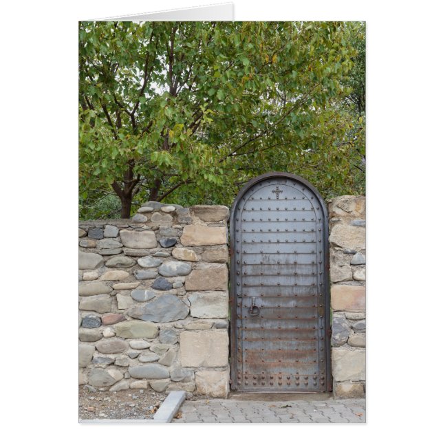 Metall dörr och vägg hälsningskort (Framsidan)