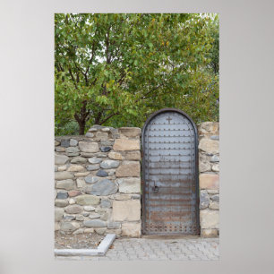 Metall dörr och vägg poster