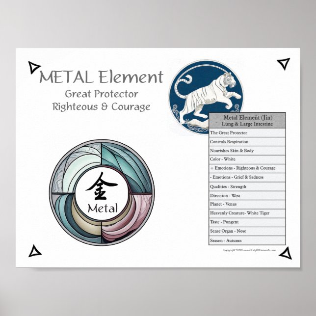 Metall Element Akupunktur Poster (Framsidan)