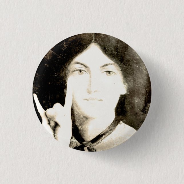 Metall Emily Bronte Button Knapp (Framsida)