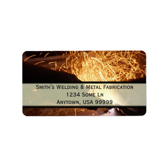 Metall Fabrications and Welding Address Label Adressetikett (Framsidan)
