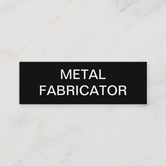 metall fabricator mini visitkort (Framsida)