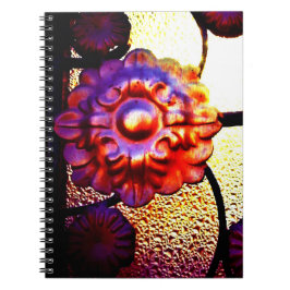 Metall Flower Anteckningsbok