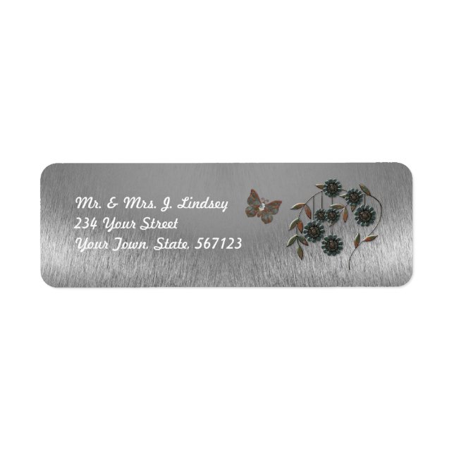 Metall Garden Labels Returadress Etikett (Framsidan)