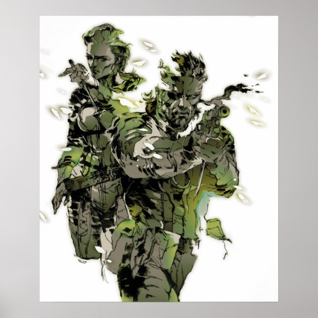 Metall Gear Solid 3-ormen och Chef Poster (Framsidan)