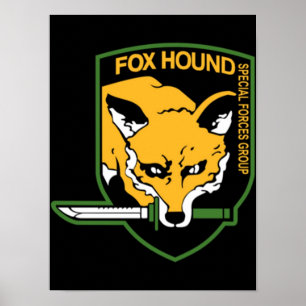 Metall Gear Solid Fox Hound Emblem Classic TShirt Poster