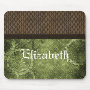 Metall Gear Steampunk Mousepad, Grönt Musmatta