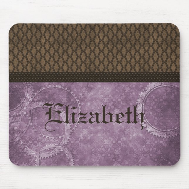 Metall Gear Steampunk Mousepad, Lila Musmatta (Framsidan)