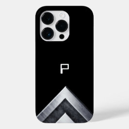 Metall Geometriskt Monogram Svart