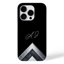 Metall Geometriskt Monogram Svart