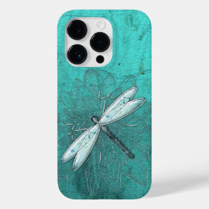 Metall Glass Dragonfly på Teal Grönt