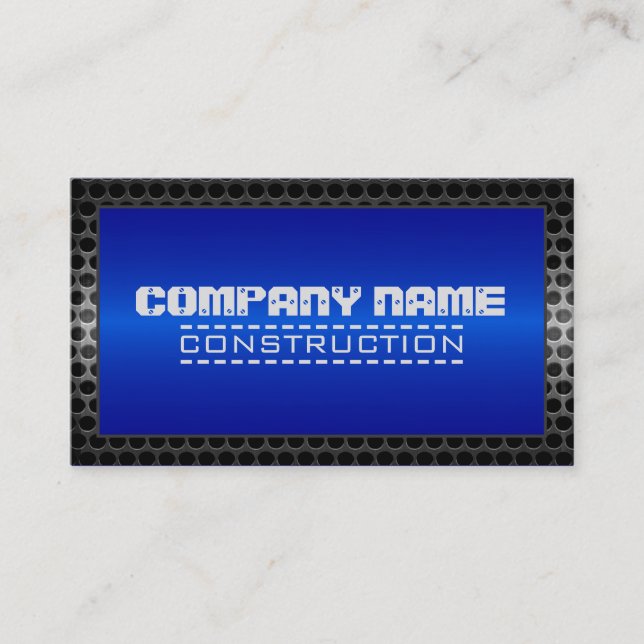 Metall Gräns Construction Elegant Steel Titta #56 Visitkort (Framsida)