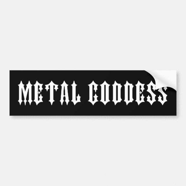 Metall gudinnan Bumper Sticker Bildekal (Framsidan)