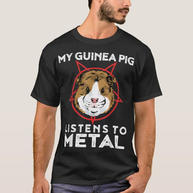 Metall guineanska Gris-bukten och tunga Metall-dju T Shirt (Framsida)