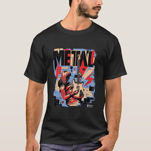 Metall Guitarist T Shirt (Framsida)