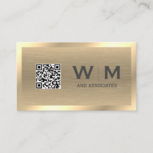 Metall Guld Struktur QR CODE-Affärskort Visitkort
