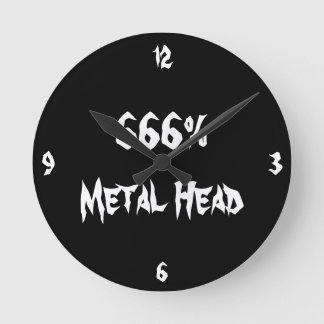Metall Head Rund Klocka