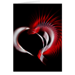 Metall Heart Hälsningskort