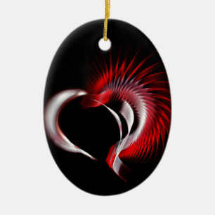 Metall Heart Julgransprydnad Keramik