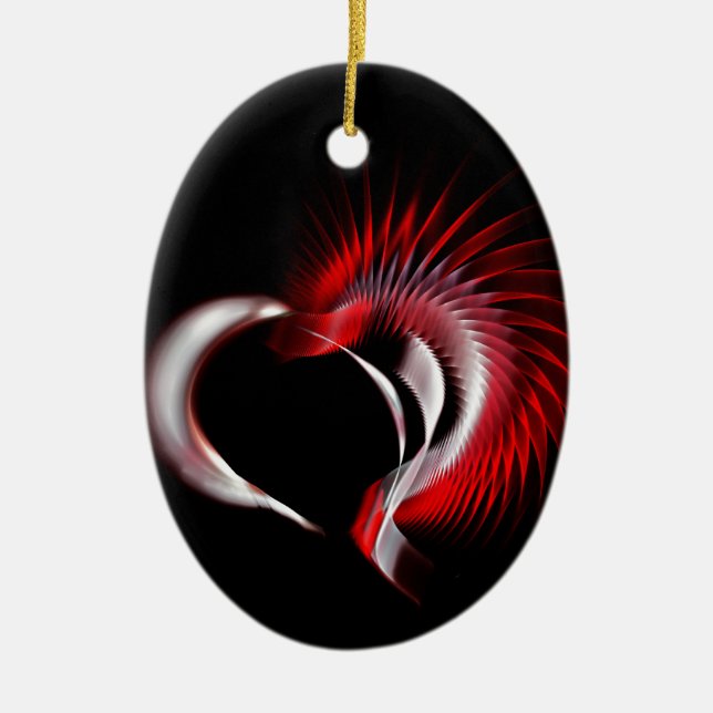 Metall Heart Julgransprydnad Keramik (Framsidan)