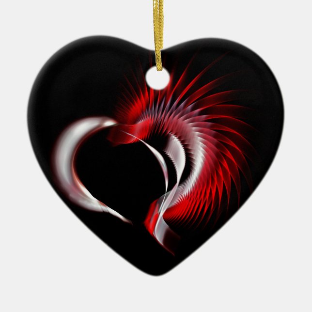 Metall Heart Julgransprydnad Keramik (Framsidan)