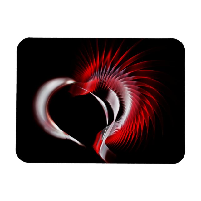 Metall Heart Magnet (Horisontell)