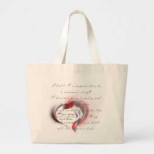 Metall Heart med Shakespeares sonnet 18 Jumbo Tygkasse