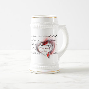 Metall Heart med Shakespeares sonnet 18 Mugg