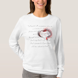Metall Heart med Shakespeares sonnet 18 T Shirt