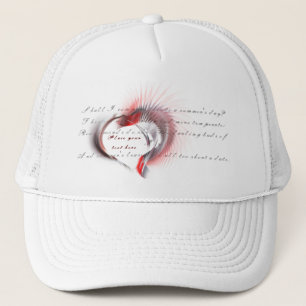 Metall Heart med Shakespeares sonnet 18 Truckerkeps